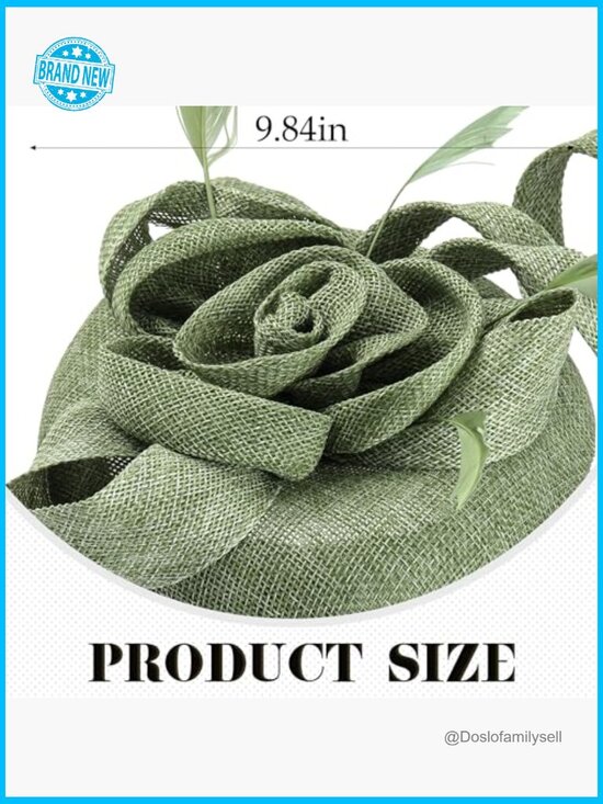 Vintage Derby Fascinator - Tea Party Hat Clip On for Church Weddings Derby Day main image 5